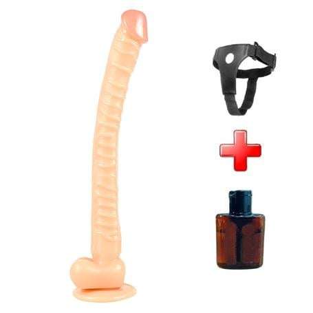 Belden Bağlamalı 40 cm Gerçekçi Uzun & Kalın Dildo Penis - BDM1522B