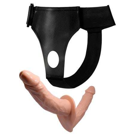 Belden Bağlamalı Çift Taraflı İçi Dolu Strapon Penis - BDM1271