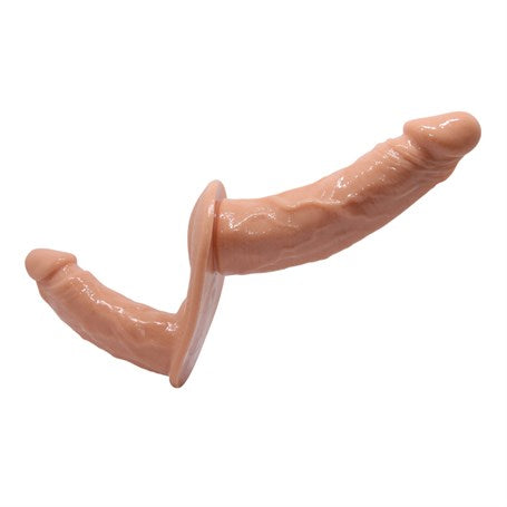 Belden Bağlamalı Çift Taraflı İçi Dolu Strapon Penis - CA-BDM2277