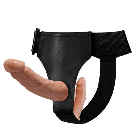 Belden Bağlamalı Çift Taraflı İçi Dolu Strapon Penis - CA-BDM2277