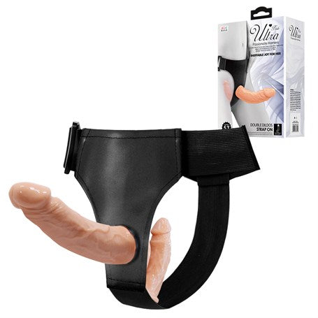Belden Bağlamalı Çift Taraflı İçi Dolu Strapon Penis - CA-BDM2277