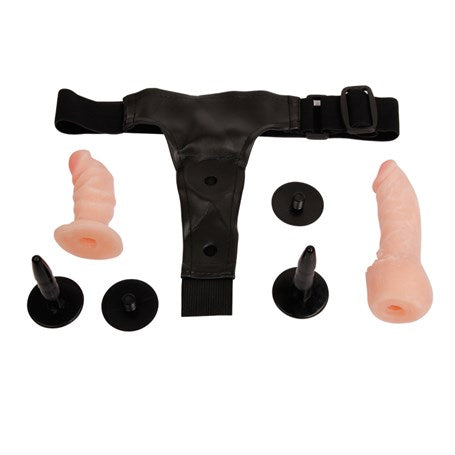 Belden Bağlamalı Çift Taraflı İçi Dolu Strapon Penis - B1045