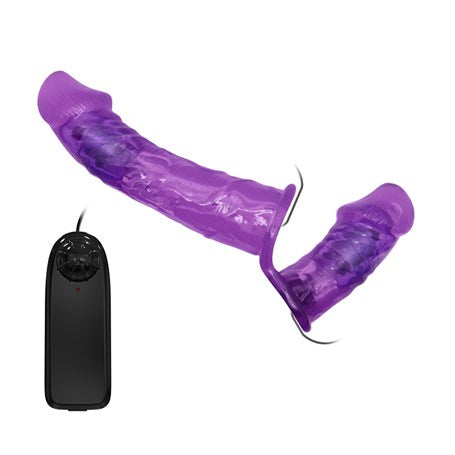 Belden Bağlamalı Çift Taraflı Titreşimli Strapon Dildo - CA-BDM2260