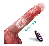 Belden Bağlamalı USB Şarjlı Uzaktan Kumandalı 23 cm İleri Geri Hareketli Titreşimli Isıtmalı Dildo - BDM1586B