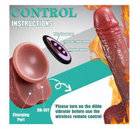 Belden Bağlamalı USB Şarjlı Uzaktan Kumandalı 23 cm İleri Geri Hareketli Titreşimli Isıtmalı Dildo - BDM1586B