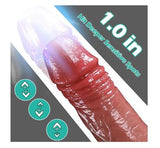 Belden Bağlamalı USB Şarjlı Uzaktan Kumandalı 23 cm İleri Geri Hareketli Titreşimli Isıtmalı Dildo - BDM1586B