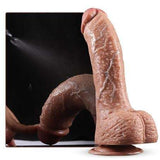 Belden Bau011flamalu0131 Yeni Nesil &Ccedil;ift Katmanlu0131 23,5 cm Realistik Dildo Penis - BDM1290B