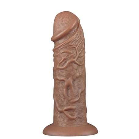 Belden Bağlamalı Yeni Nesil Çift Katmanlı 26,6 cm Realistik Kalın Dildo Melez Penis - LV111011B