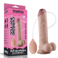 Belden Bağlamalı Yumuşak Dokulu Su Fışkırtmalı Realistik Penis 23 cm - LV316003B