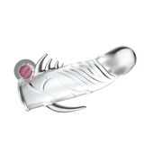 13 cm Titreşimli Klitoris Uyarıcılı Penis Kılıfı - B1093