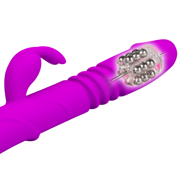 Usb Şarjlı 3 Yönlü Titreşimli Klitoris Uyarıcılı Tavşan Vibratör - BDM4399
