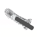 14 cm 4 cm Uzatmalı Eğik Titreşimli Şeffaf Penis Kılıfı - B1116