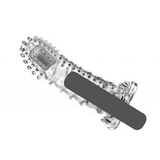 4 cm Uzatmalı Eğik Titreşimli Şeffaf Penis Kılıfı - B1116