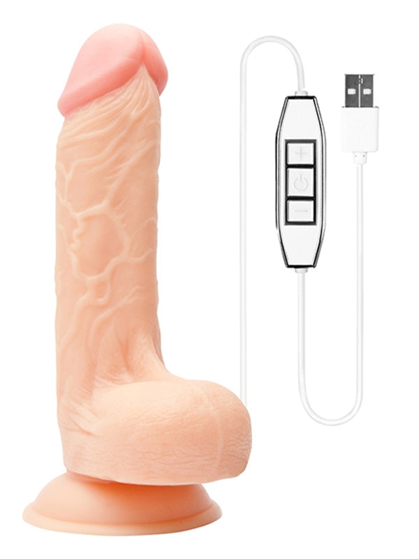 Realistik Titreşimli Dildo USB Kontrollü 19 cm - T21148