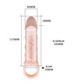 3 cm Dolgulu Penis Kılıfı Uzatmalı Prezervatif Dildo - B1188