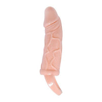 %10 İndirimli - 3 cm Dolgulu Penis Kılıfı Uzatmalı Prezervatif Dildo - CA-B1188