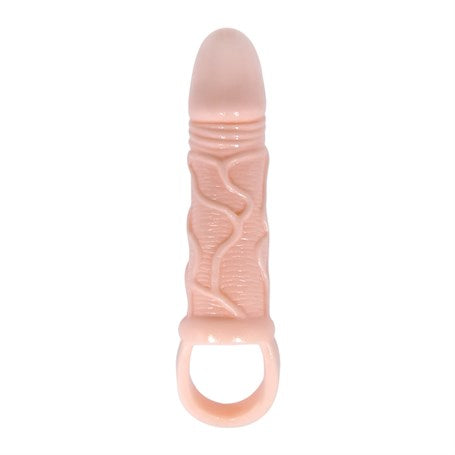%10 İndirimli - 3 cm Dolgulu Penis Kılıfı Uzatmalı Prezervatif Dildo - CA-B1188