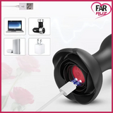 Black Dotted Titreşimli Kumandalı Anal Plug - FA-039