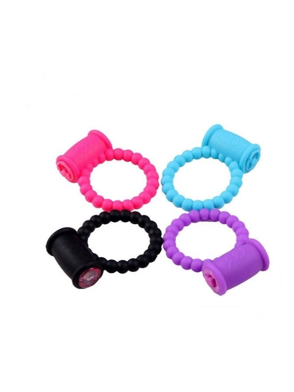 Boğumu Titreşimli Penis Halkası Pembe - CRF008P
