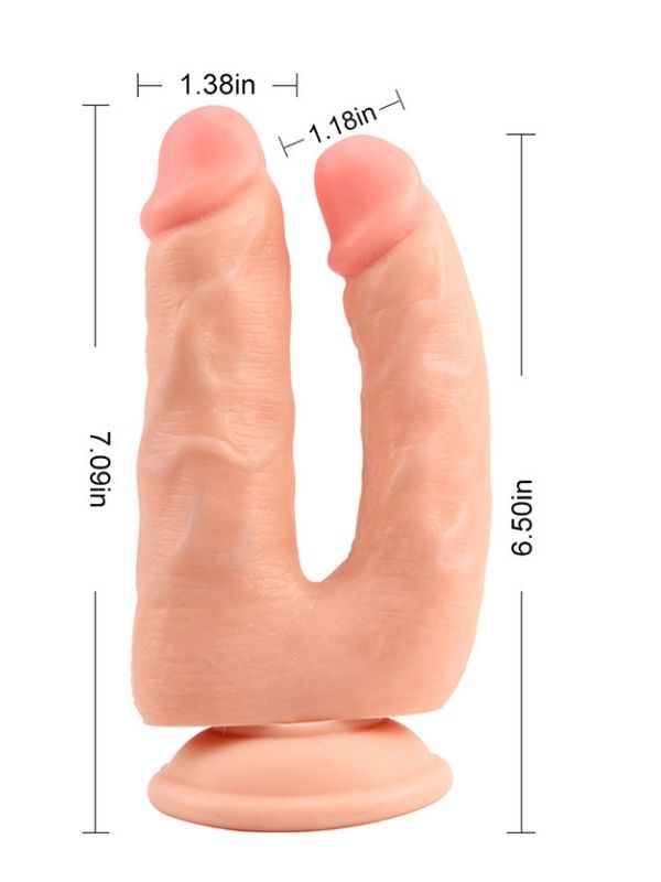 Bromeo Çiftli Kıkırdaklı Gerçekçi Dildo - C-CH7087