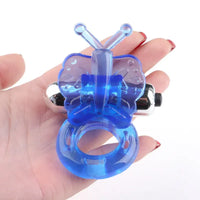Butterfly Jelly Titreşimli Silikon Kelebek Penis Halkası - FA-PR58