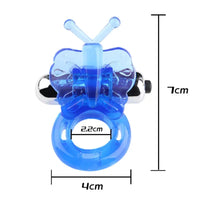 Butterfly Jelly Titreşimli Silikon Kelebek Penis Halkası - FA-PR58