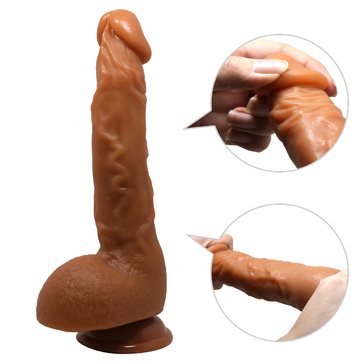 25,2 cm Realistik Vantuzlu Melez Dildo Penis - CA-BDM8041