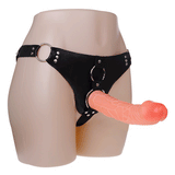 19,8 ve 15 cm Belden Bağlamalı İçi Dolu Çift Strapon Penis - BDM2025