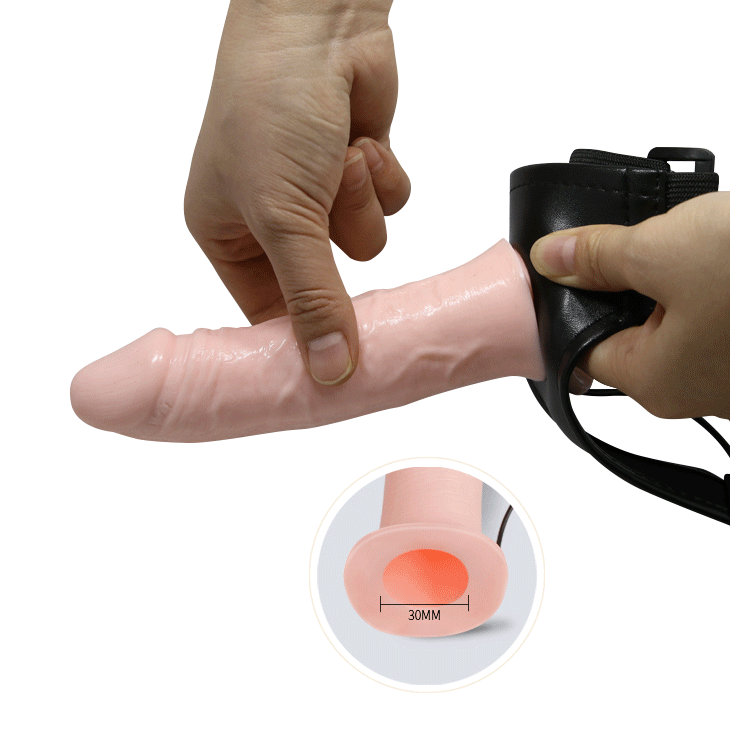 15,5 cm İçi Boş Belden Bağlamalı Titreşimli Protez Penis Vibratör - B1211