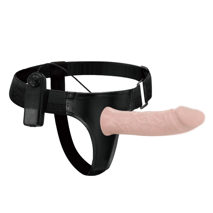 15,5 cm İçi Boş Belden Bağlamalı Titreşimli Protez Penis Vibratör - B1211