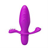 Klitoral Uyarıcılı Titreşimli Anal Plug - B1157