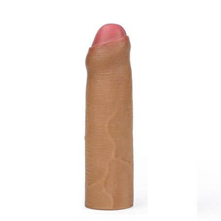 16,5 cm Nature Extender 4.5 cm Dolgulu Premium Silikon Sünnetsiz Melez Penis Kılıfı - LV4212B