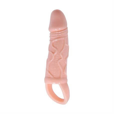 13,5 cm 3 cm Dolgu Uzatmalı Titreşimli Penis Kılıfı Prezervatif Vibratör - B1190