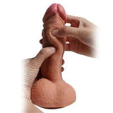 20 cm Belden Bau011flamalu0131 &Ccedil;ift Katmanlu0131 Realistik Dildo Penis Set - U6134B