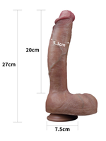 %40 İndirim – 27 cm Yeni Nesil Çift Katmanlı Gerçekçi Kalın Dildo Penis - CA-LV411052