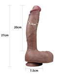 %40 İndirim – 27 cm Yeni Nesil Çift Katmanlı Gerçekçi Kalın Dildo Penis - CA-LV411052