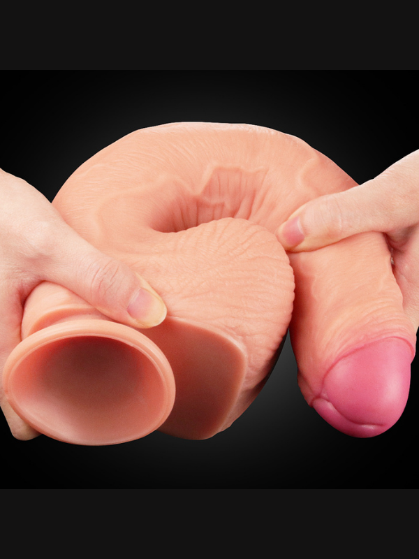 Censan 11 İnç Dual Layer Platinum Silicone Cock - C-LV411011