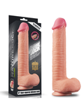 Censan 12 İnç Dual Layered Platinum Silicone Cock Dildo - C-LV411013