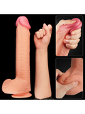 Censan 12 İnç Dual Layered Platinum Silicone Cock Dildo - C-LV411013