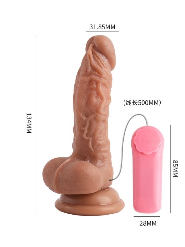 Censan 13.4 Cm Kablolu Kumandalı Dildo Vibratör - C-7889