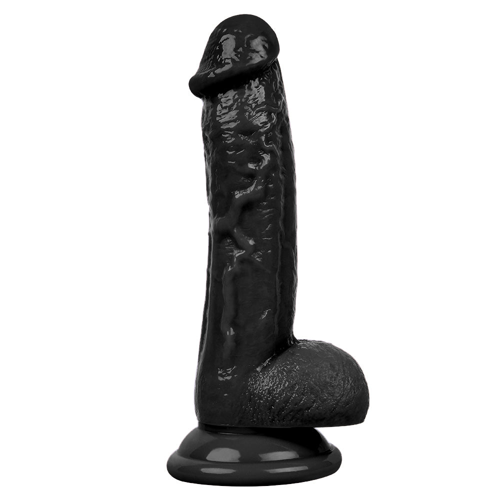 Censan 19CM Gerçekçi Siyah Dildo Yapay Penis - C-7433-S