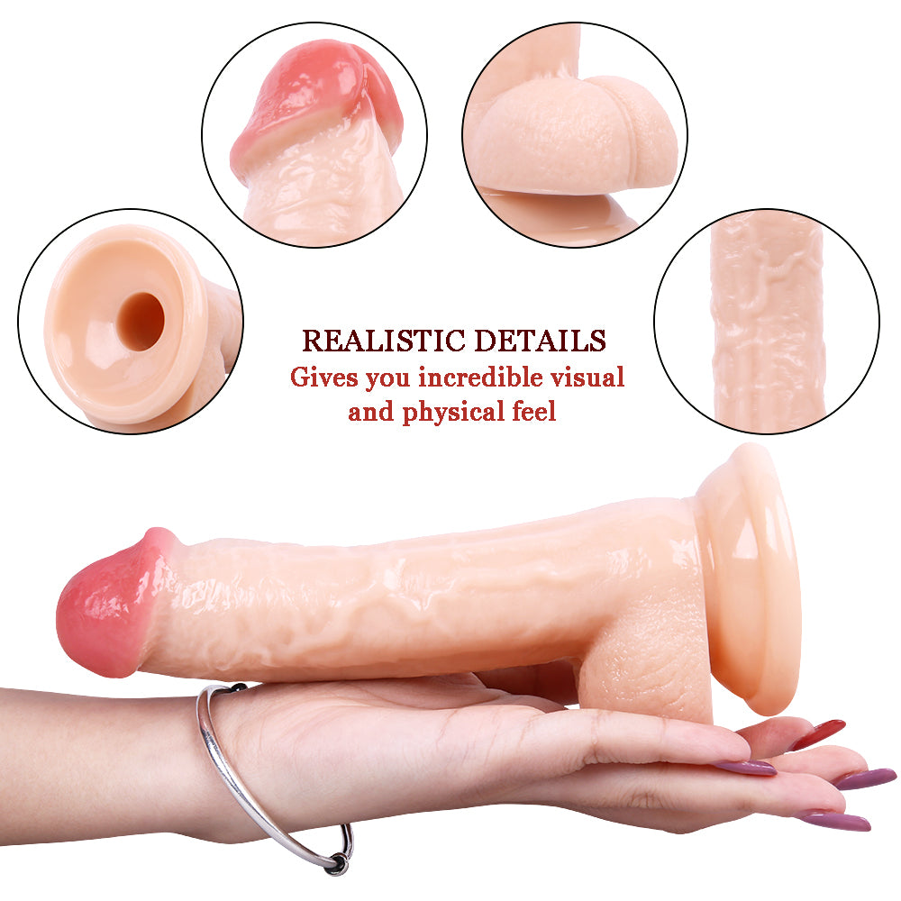 Censan 19CM Gerçekçi Ten Rengi Dildo Penis - C-7433