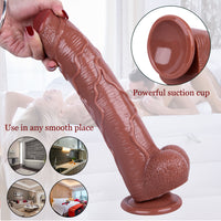 Censan 32CM Ultra Realistik Vantuzlu Dildo Penis - C-7423-K