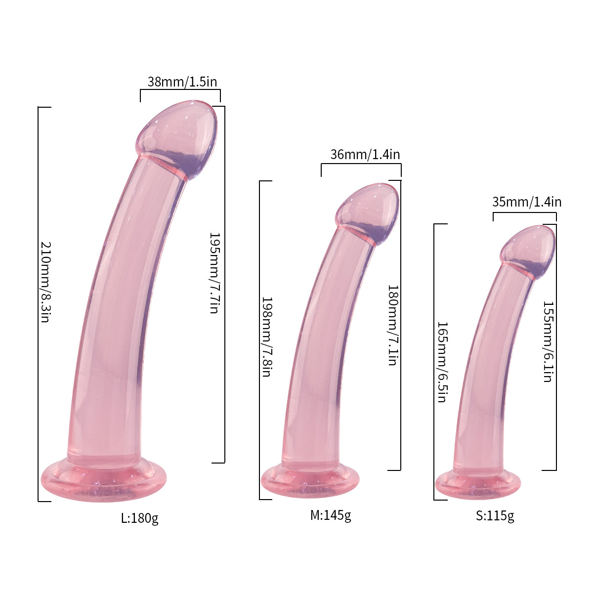 Censan 3'lü Yumuşak Dokuda Anal Jel Dildo Set - C-7414