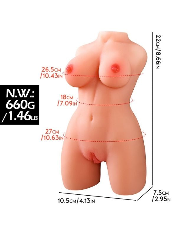 Censan 660 Gr Göğüslü Gerçekçi Vajina Mastürbatör - C-8230