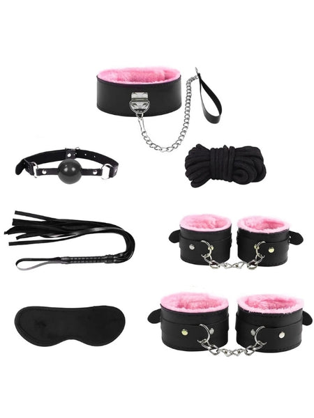 Censan 7 Parçalı Fetiş Set Pembe - C-MM0601