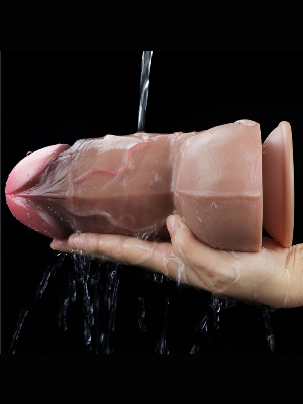 Censan 7.0 İnç Dual Layered Platinum Silicone Cock - C-LV411050