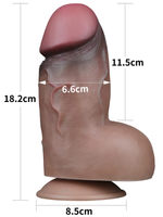 Censan 7.0 İnç Dual Layered Platinum Silicone Cock - C-LV411050