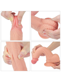 Censan 8.5 İnç Dual layered Platinum Silicone Cock Ten Dildo - C-LV4003