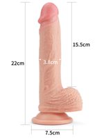 Censan 8.5 İnç Dual layered Platinum Silicone Cock Ten Dildo - C-LV4003